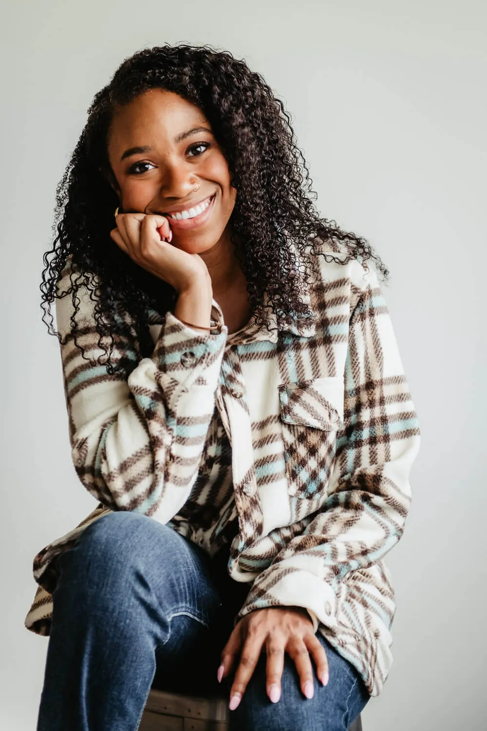 Thread & Supply Tullis Shacket for Women in Brown/Teal | J7711PFKTS-BRN/TEAL/TAUPE sold by Glik’s product image thumbnail 2