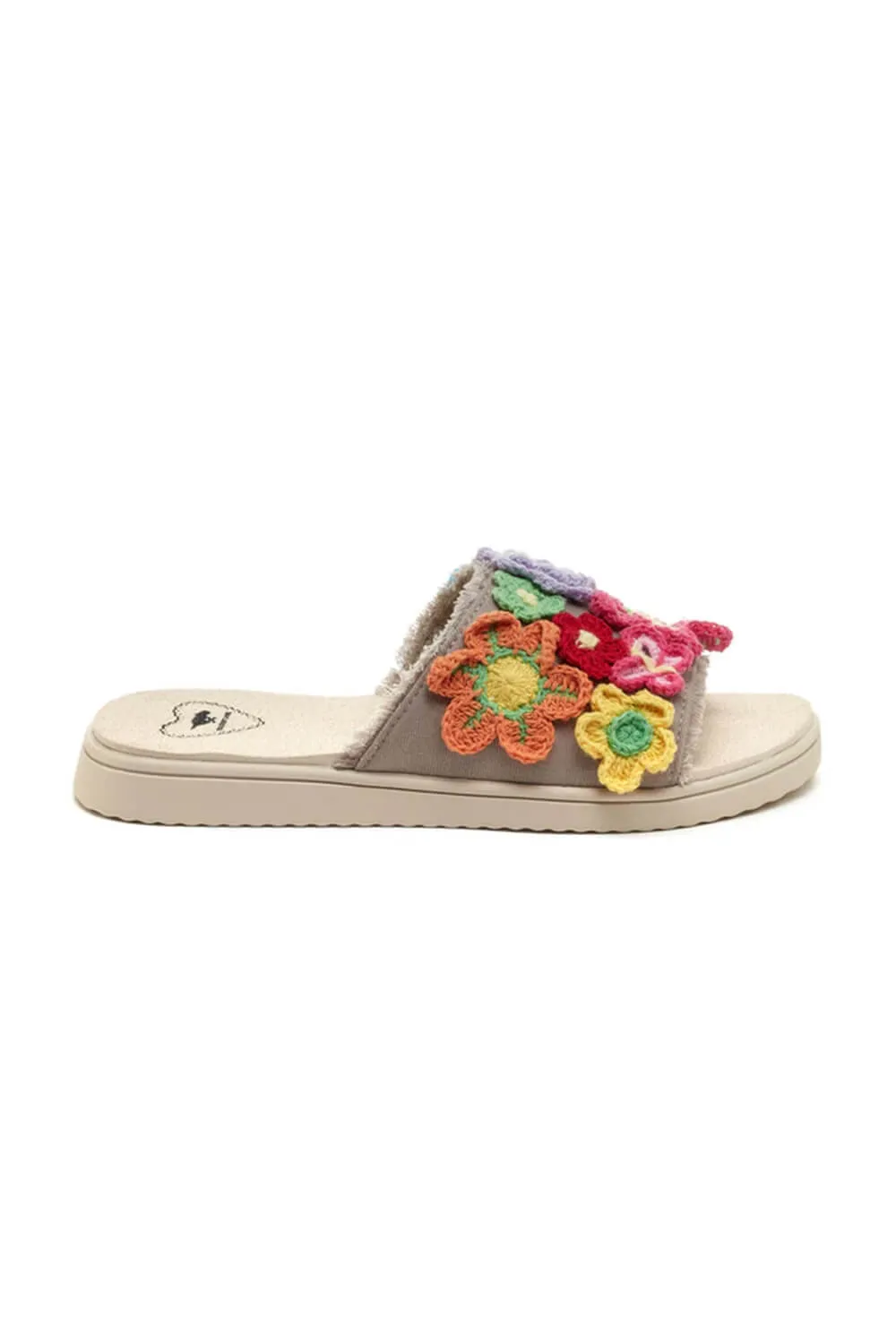 Rocket Dog Novel Floral Crochet Slide Sandals for Women in Taupe | NOVEL-244 sold by Glik’s product image thumbnail 3