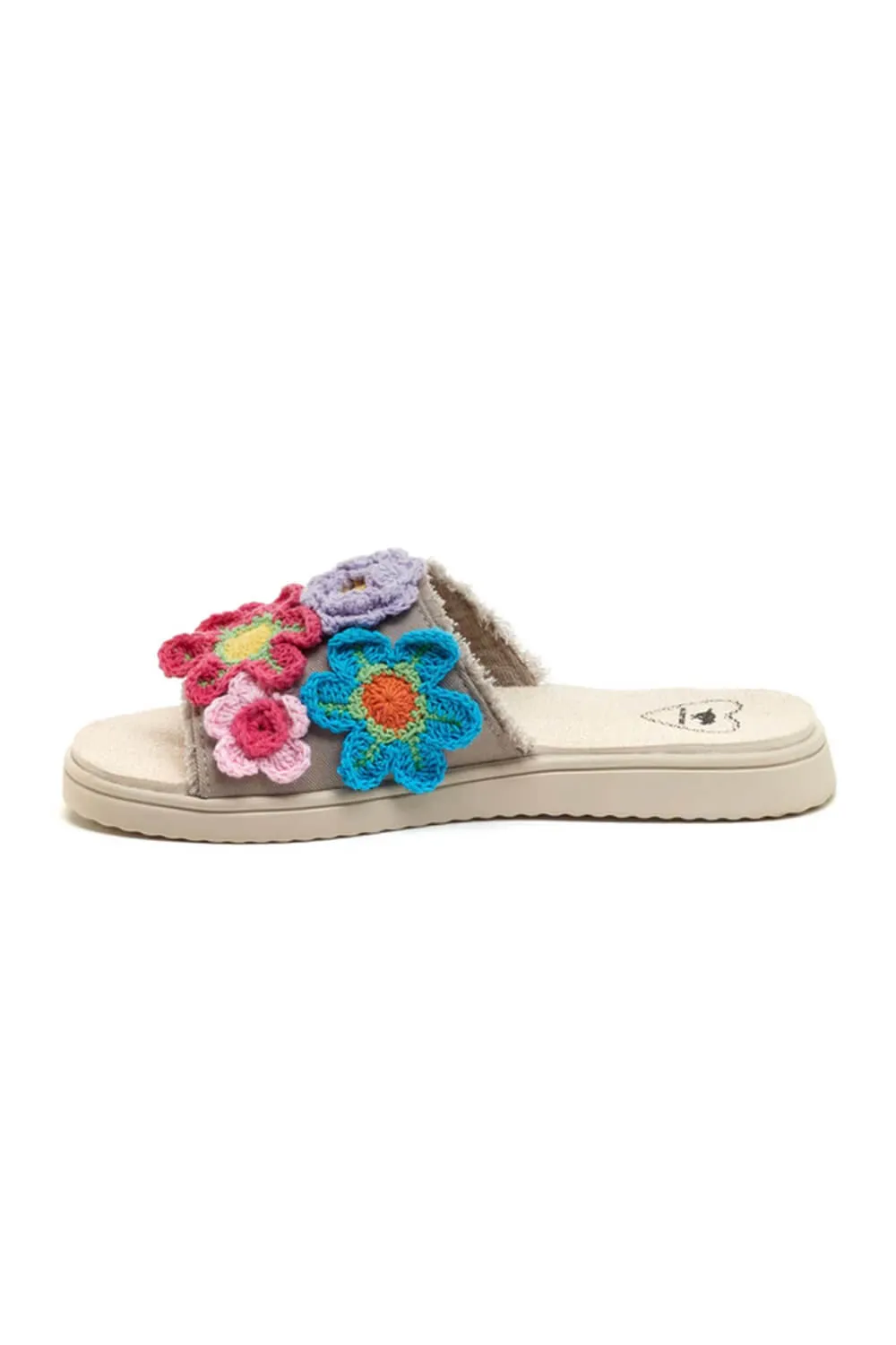 Rocket Dog Novel Floral Crochet Slide Sandals for Women in Taupe | NOVEL-244 sold by Glik’s product image thumbnail 4