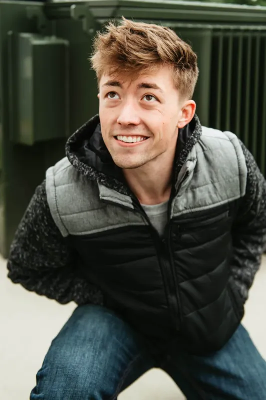 Puffer Vest Knit Hood Jacket for Men in Black | 4VT6091M-BLACK sold by Glik’s