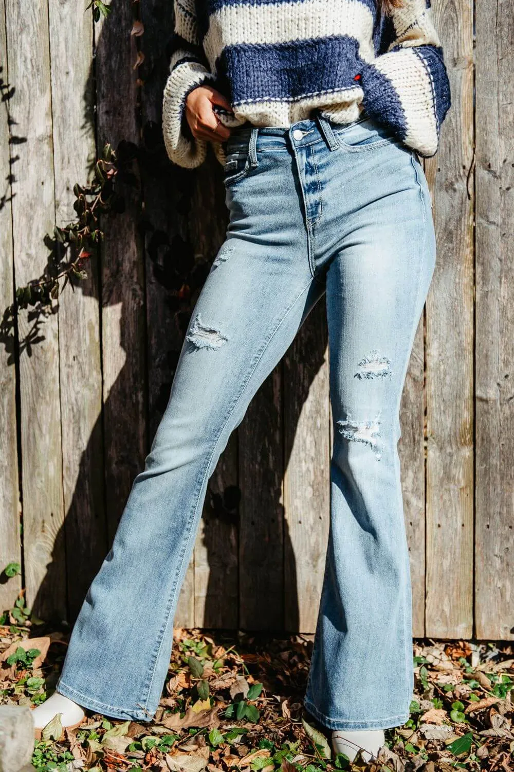 Judy Blue High Rise Distressed Flare Jeans for Women | 82377REG sold by Glik’s product image thumbnail 4