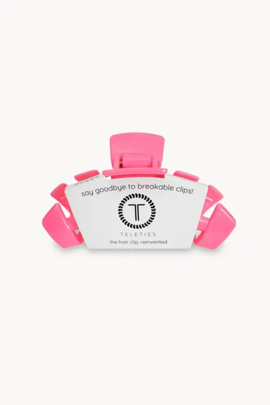 Teleties Medium Claw Clip in Hot Pink | TT-CM01-018 sold by Glik’s