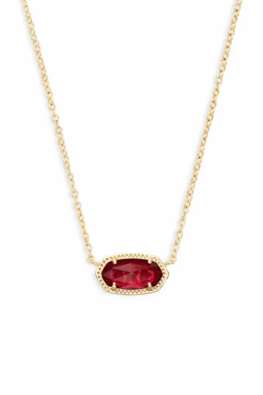 Kendra Scott Elisa Gold Pendant Necklace in Clear Berry | 4217714614 sold by Glik’s