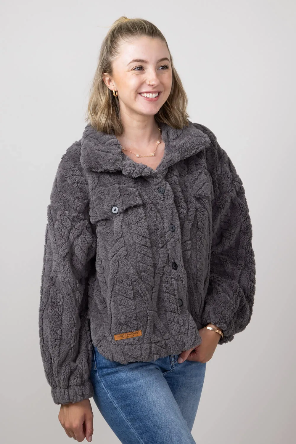 Simply Southern Jess Shacket for Women in Pavement Grey | PP-0224-SHKT-JESS-PVMNT sold by Glik’s product image thumbnail 3