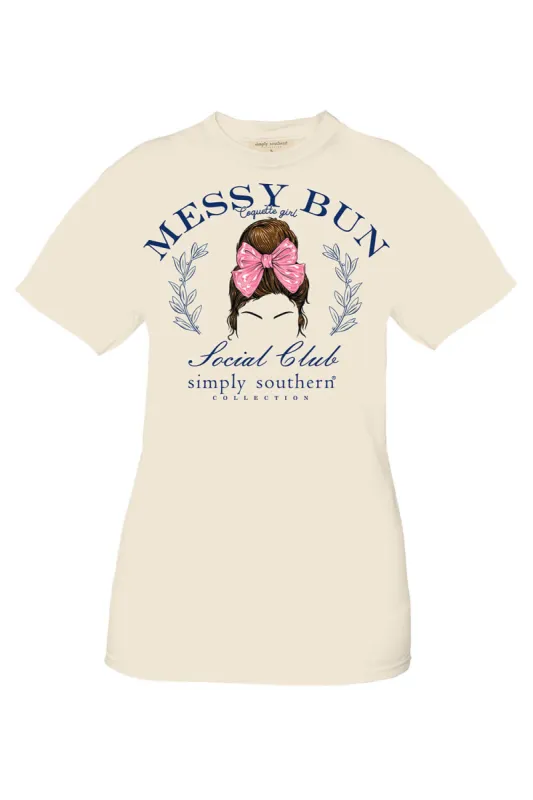 Simply Southern Plus Size Messy Bun T-Shirt for Women in Tan | EXT-SS-MESSYBUN-WISP sold by Glik’s