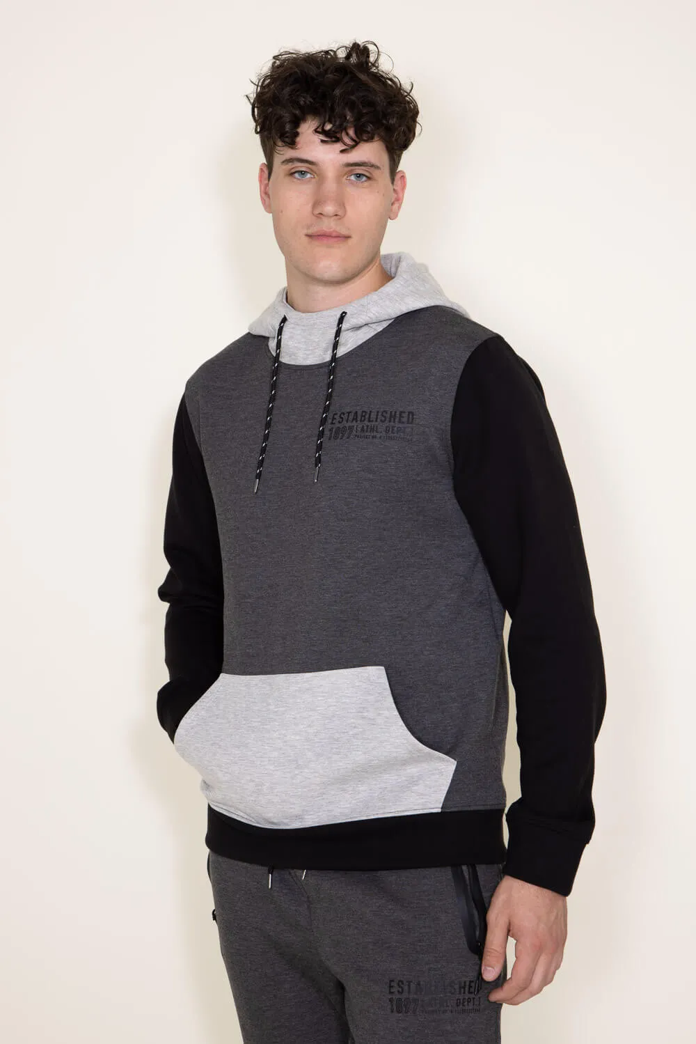 1897 Active Colorblock InterTech Hoodie for Men in Charcoal Heather | CHMG111F-CHH sold by Glik’s product image thumbnail 4