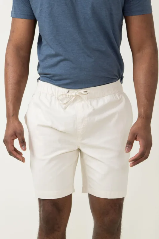 Stretch Pull On Shorts for Men in Off White | MR-S22-01-ECRU sold by Glik’s