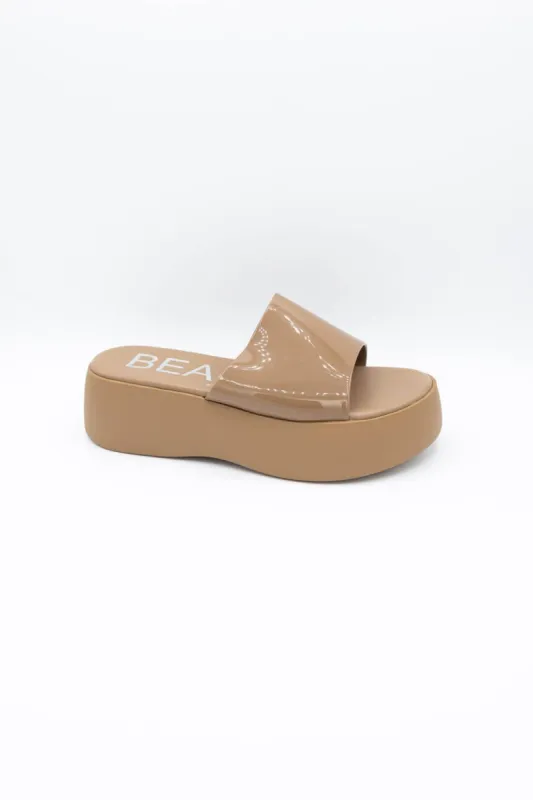 Beach by Matisse Solar Platform Slide Sandals for Women in Brown | SOLAR-BROWN sold by Glik’s