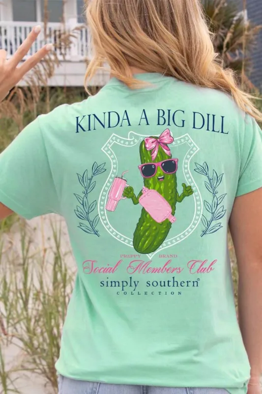Simply Southern Big Dill T-Shirt for Women in Green | SS-BIGDILL-SEA sold by Glik’s