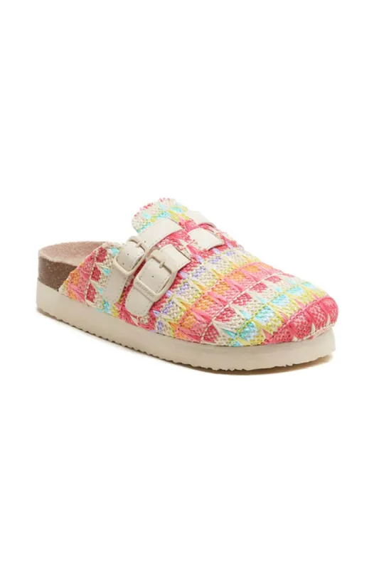 Rocket Dog Abelplus Raffia Mules Women in Pink Multi | ABELPLUS-652 sold by Glik’s
