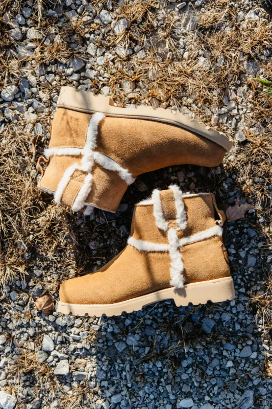 Bearpaw Willow Short Booties for Women in Brown | 3019W-243 ICED COFFEE sold by Glik’s