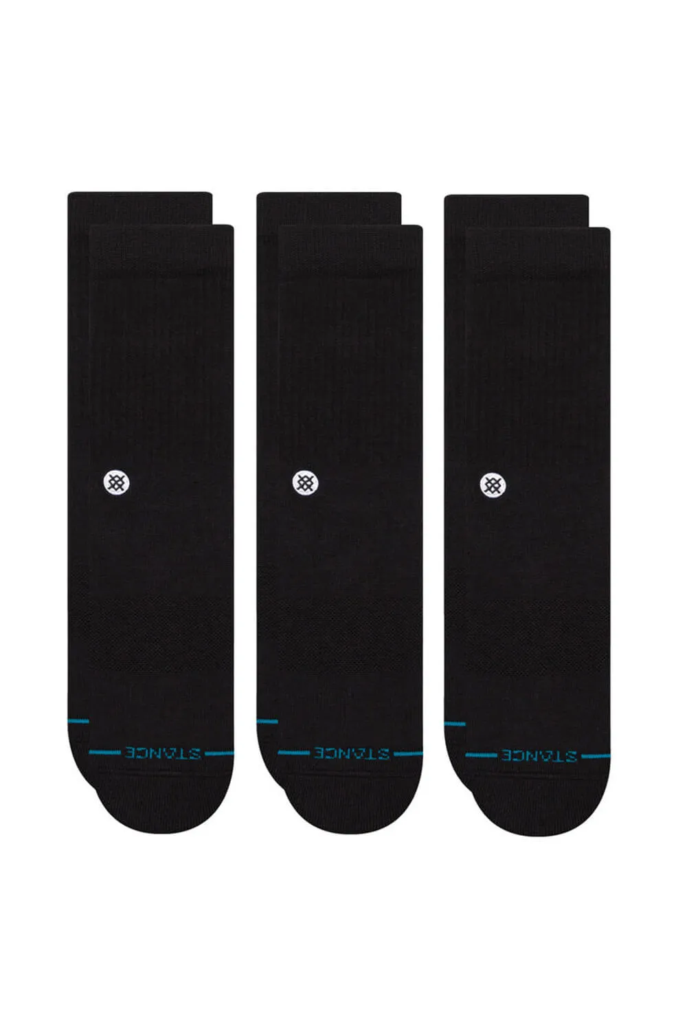 Stance 3 Pack Icon Quarter Socks for Men in Black | A356A21IQP-BLK sold by Glik’s