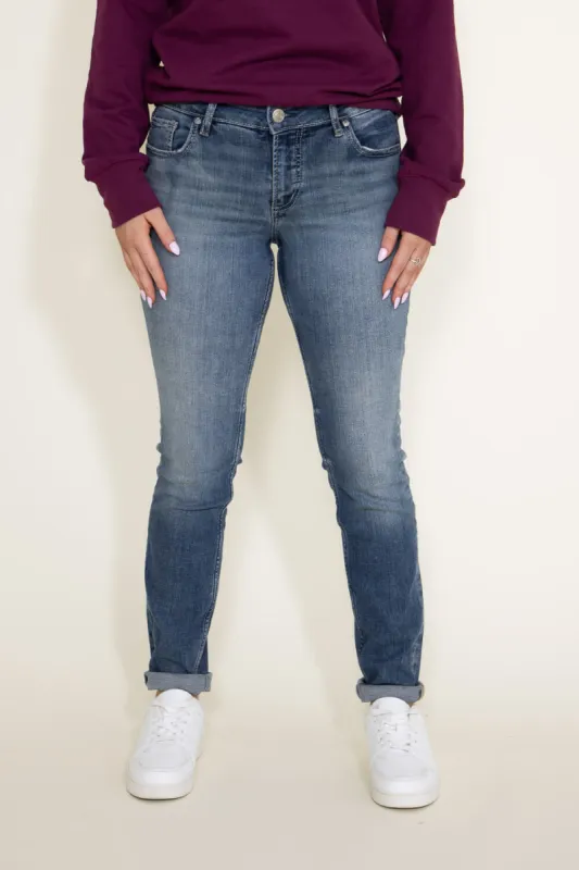 Silver Jeans Girlfriend Mid Rise Slim Leg Jeans for Women | L27137EAE240 sold by Glik’s