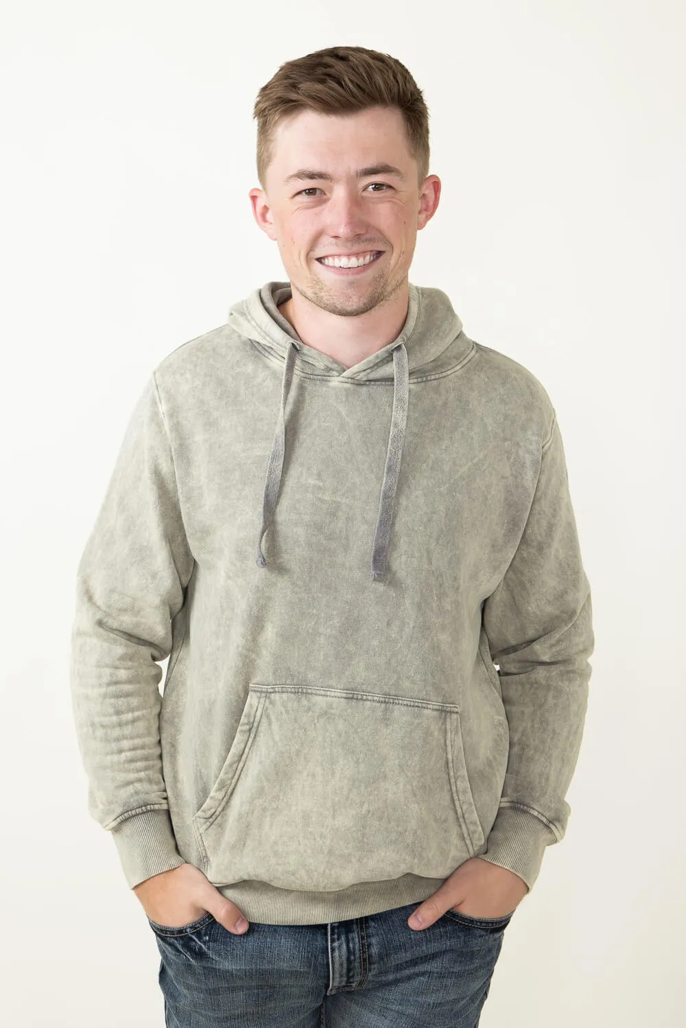 Mineral Wash Hoodie for Men in Khaki | 708MW-KHAKI sold by Glik’s product image thumbnail 2
