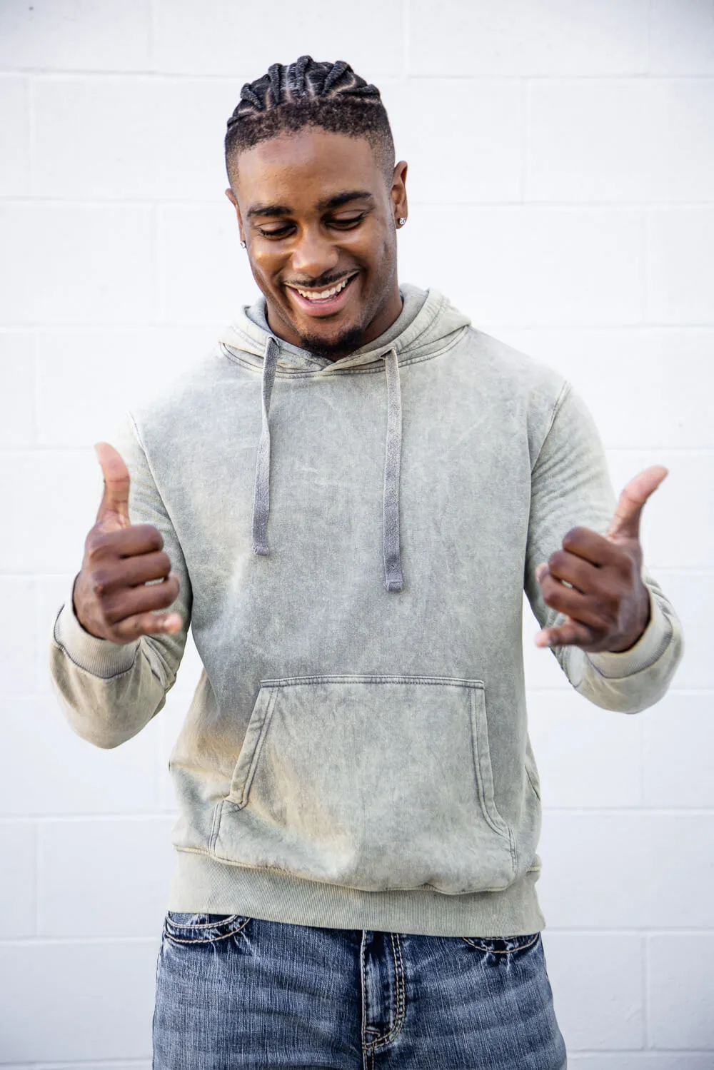 Mineral Wash Hoodie for Men in Khaki | 708MW-KHAKI sold by Glik’s