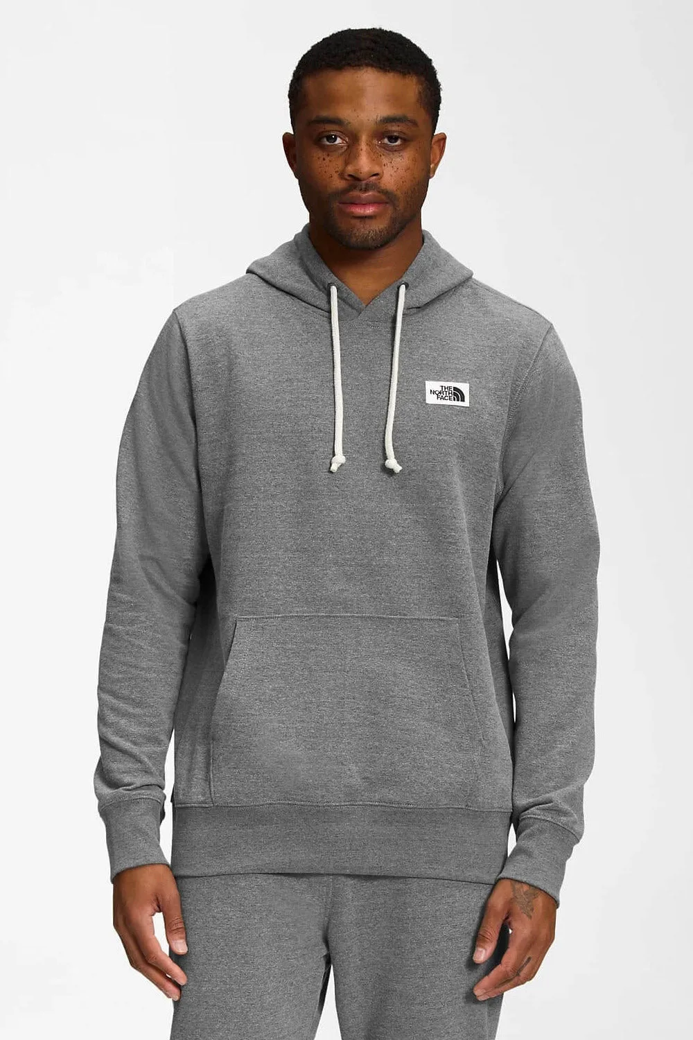 The North Face Heritage Patch Hoodie for Men in Grey | NF0A7UNU-DYY GREY sold by Glik’s
