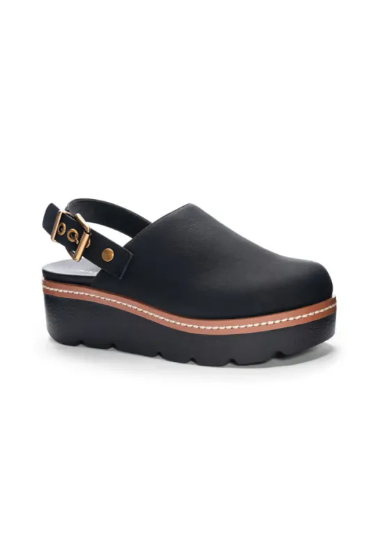 Chinese Laundry Mojo Platform Slingback Clogs for Women in Black | MOJO-BLACK made by Glik’s