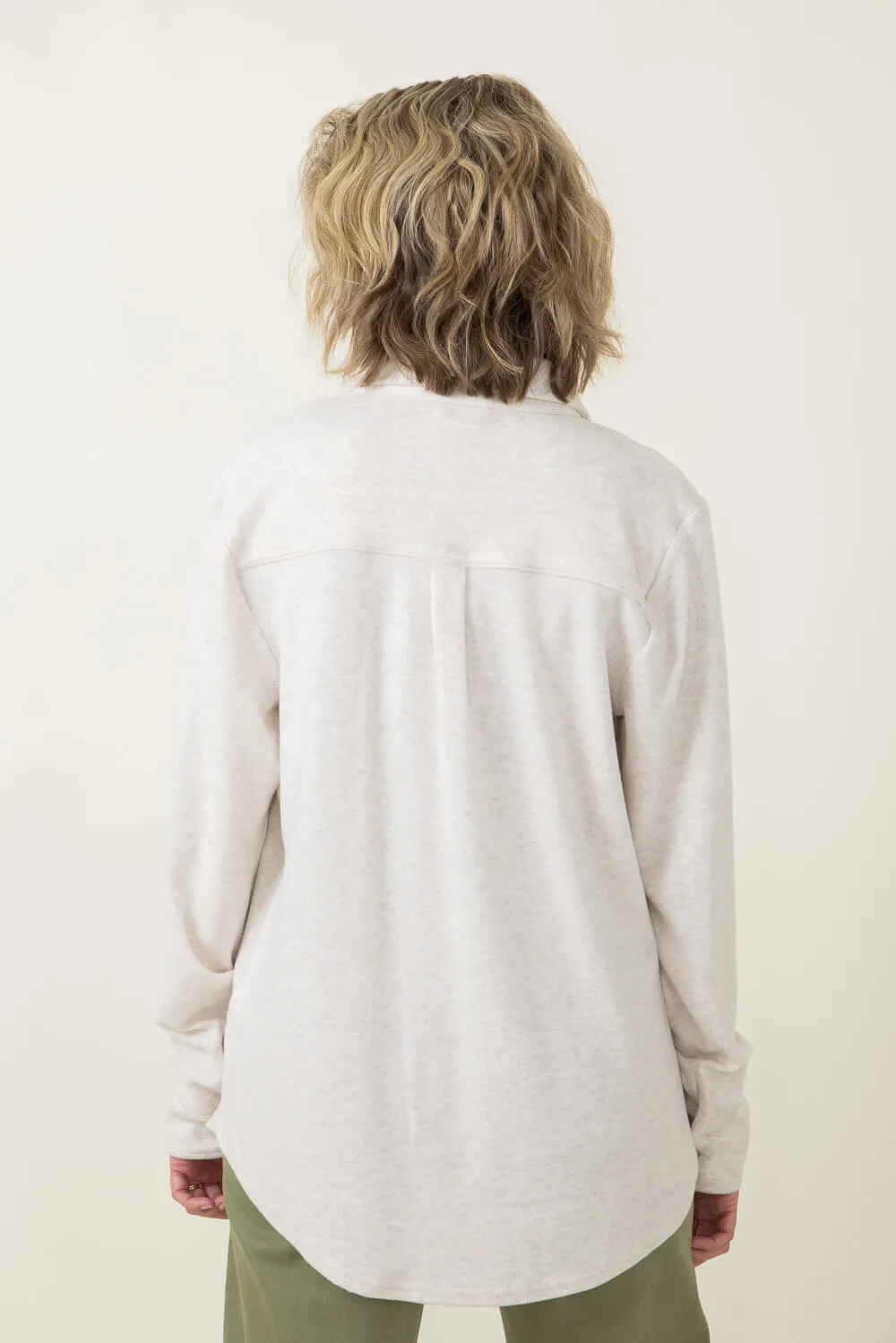 Thread & Supply Lewis Soft Luxe Button Up Shirt for Women in Oatmeal | T1084PVXTS-OATMEAL sold by Glik’s product image thumbnail 3