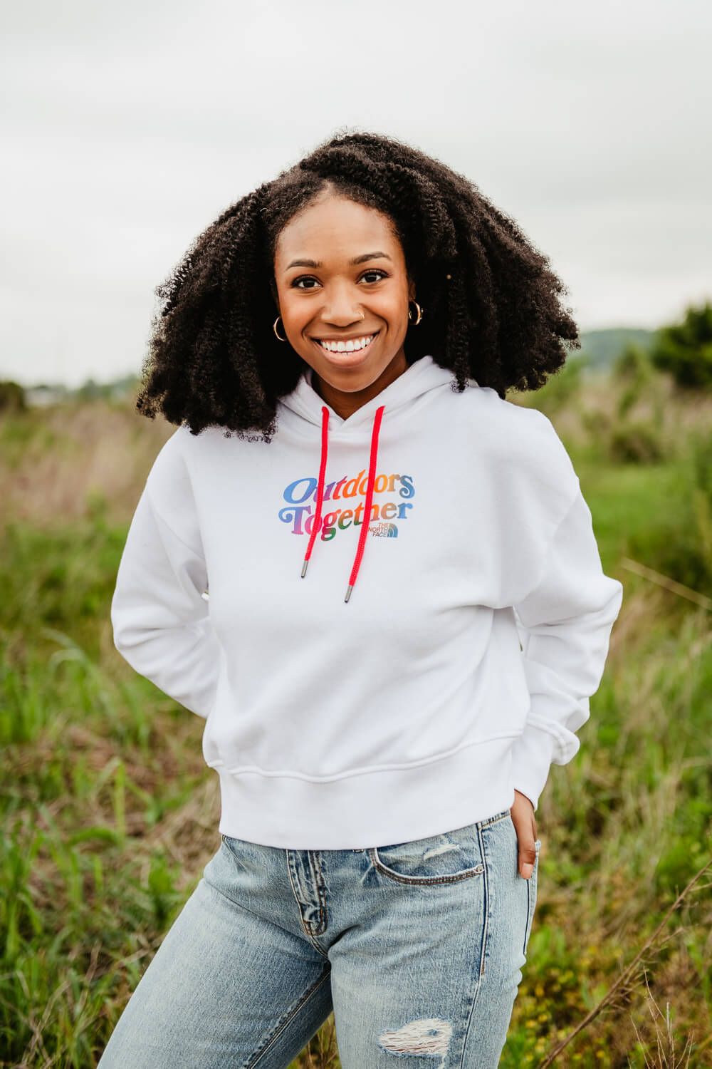 The North Face Pride Hoodie for Women in White | NF0A81UD-A69 sold by Glik’s
