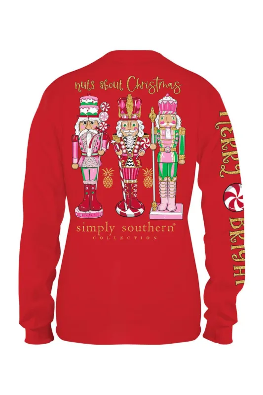 Simply Southern Plus Size Long Sleeve Nutcracker T-Shirt for Women in Red | EXT-LS-NUTS-RED made by Glik’s