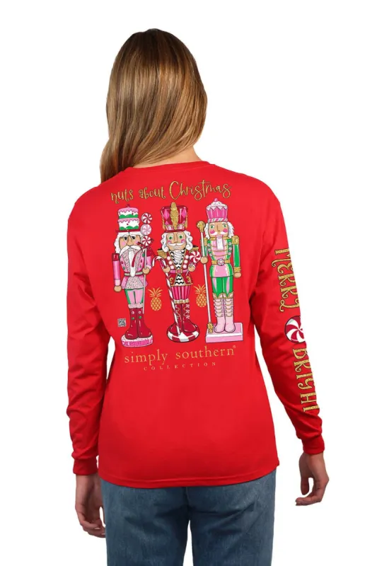 Simply Southern Long Sleeve Nutcracker T-Shirt for Women in Red | LS-NUTS-RED sold by Glik’s