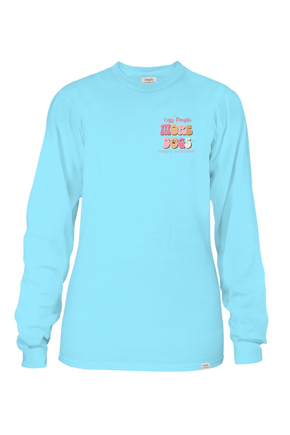 Simply Southern Long Sleeve More Dogs T-Shirt for Women in Pool | LS-MOREDOGS-POOL sold by Glik’s product image thumbnail 2