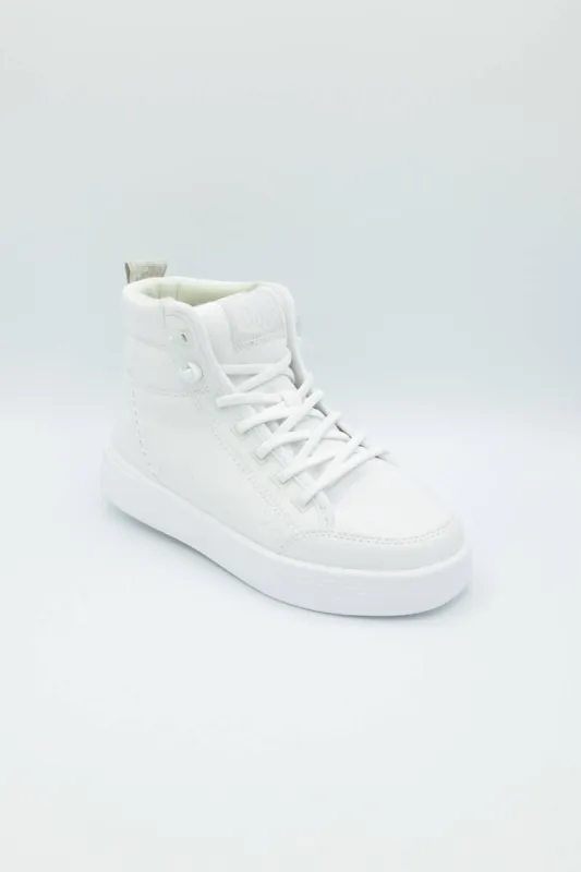 HEYDUDE Women’s Cody Hi Canvas Sneakers in White | 41971-100 sold by Glik’s