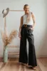 Mustard Seed Belted Wide Leg Beach Pants for Women in Black | S21335-BLACK sold by Glik’s
