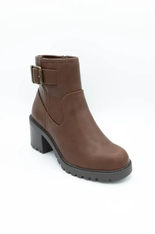 Soda Pillow Lug Booties for Women in Tan | PILLOW-S DK TAN sold by Glik’s