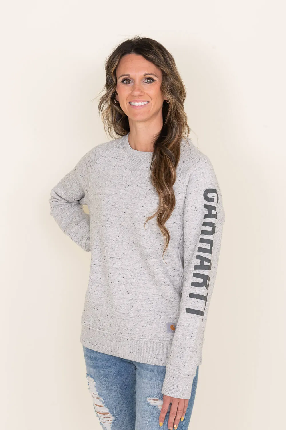 Carhartt Midweight Logo Sweatshirt for Women in Grey | 104410-E07 sold by Glik’s product image thumbnail 3