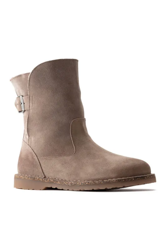 Birkenstock Uppsala Shearling Booties for Women in Grey Taupe | 1023742 sold by Glik’s