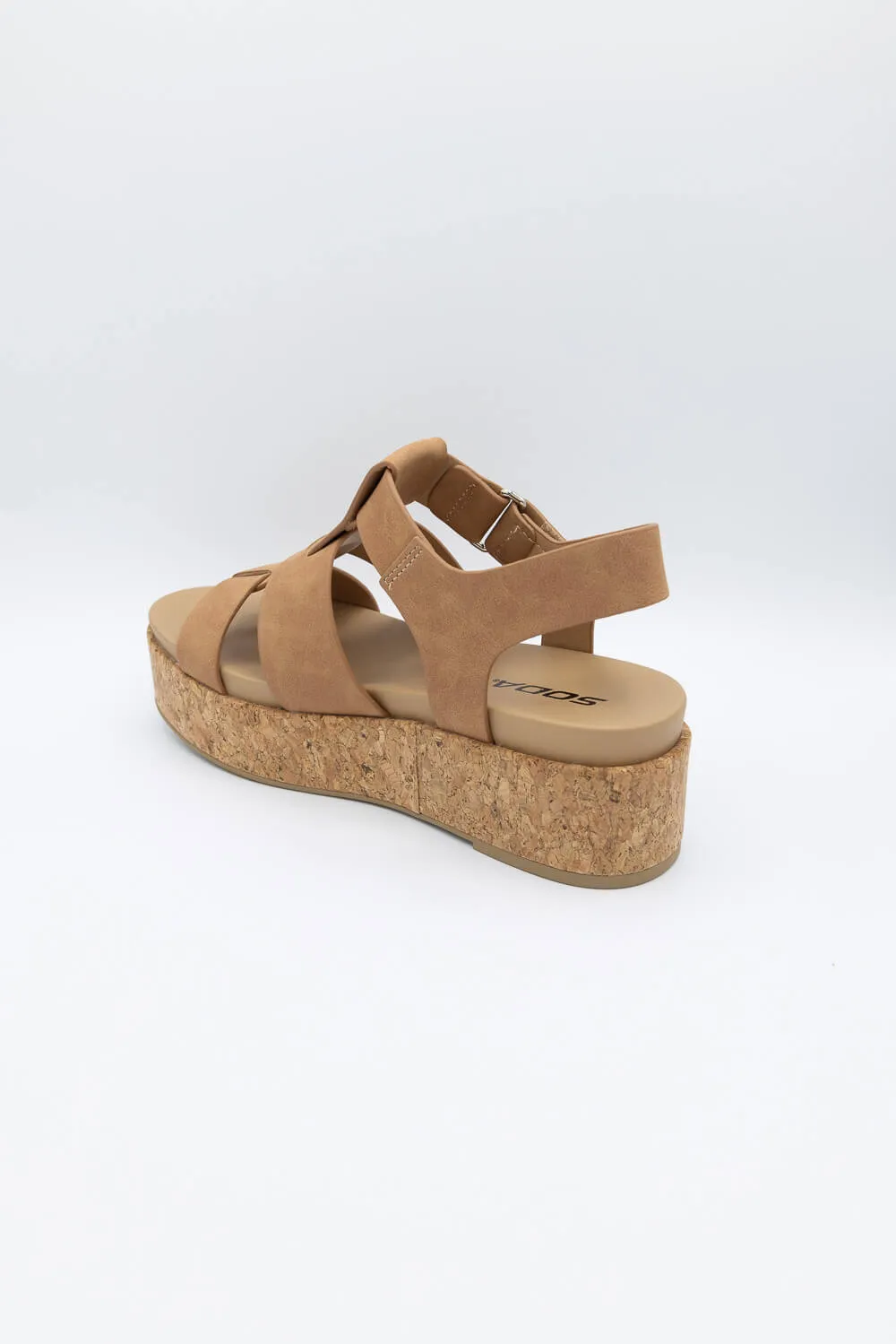 Soda Amenda Fisherman Platform Sandals for Women in Brown | AMENDA-S COFFEE sold by Glik’s product image thumbnail 4