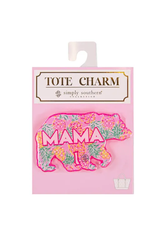 Simply Southern Mama Bear Tote Charm in Pink | PP-0123-TOTECHARM-MAMABEAR sold by Glik’s