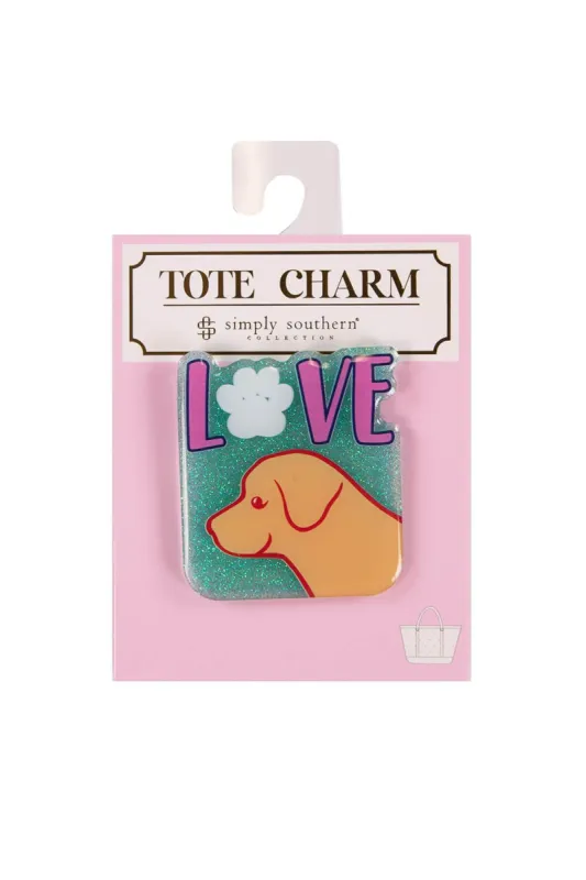 Simply Southern Love Tote Charm in Blue | PP-0123-TOTECHARM-LOVE sold by Glik’s