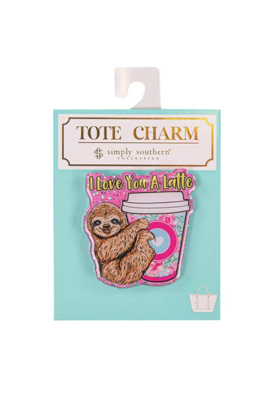 Simply Southern Latte Tote Charm in Pink | PP-0123-TOTECHARM-LATTE sold by Glik’s