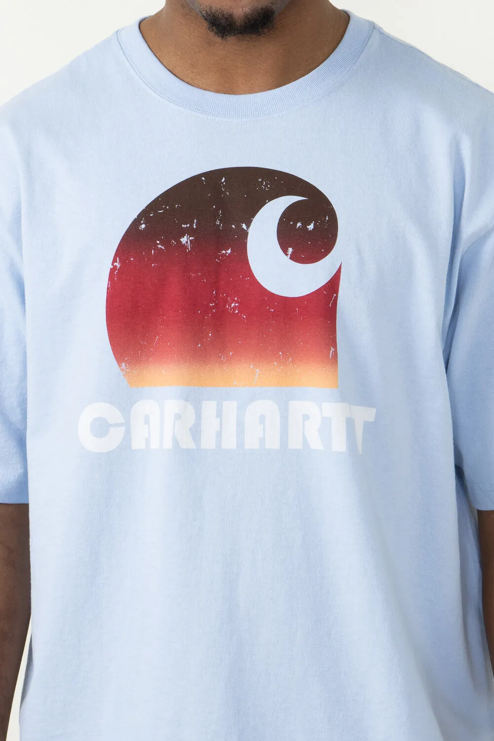 Carhartt Loose Fit Heavyweight C Graphic T-Shirt for Men in Blue | 106151-HC5-FOGBLUE sold by Glik’s product image thumbnail 3