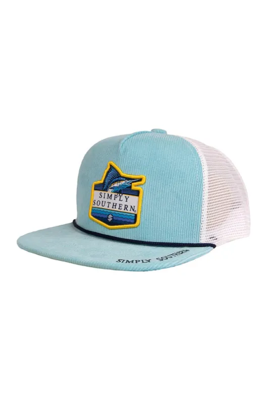 Simply Southern Fish Snapback Hat for Men in Light Blue | 0123-MN-HAT-SS sold by Glik’s