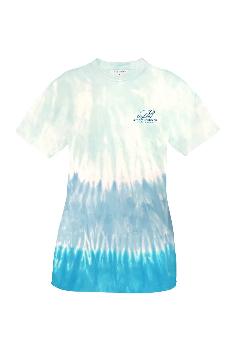 Simply Southern Tracking Beach Chairs Turtle T-Shirt for Women in Blue Tie Dye | TRACK-SS-CHAIR-CLOUD sold by Glik’s product image thumbnail 2