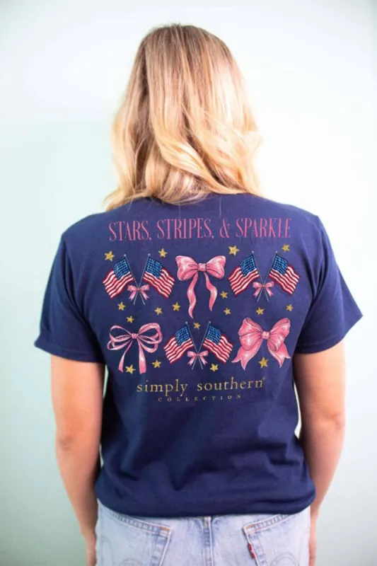 Simply Southern OHH My Stars T-Shirt for Women in Navy | SS-STARS-NAVY sold by Glik’s