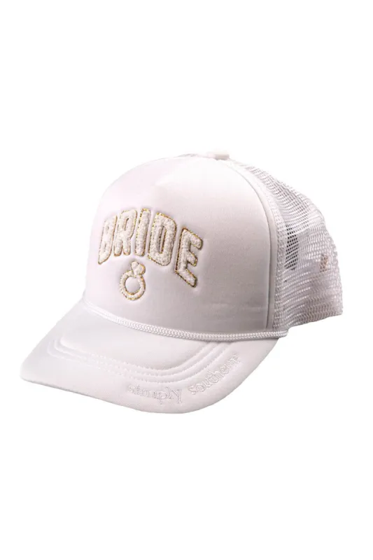 Simply Southern Foam Front Bride Hat for Women in White | 0123-HAT-BRIDE sold by Glik’s