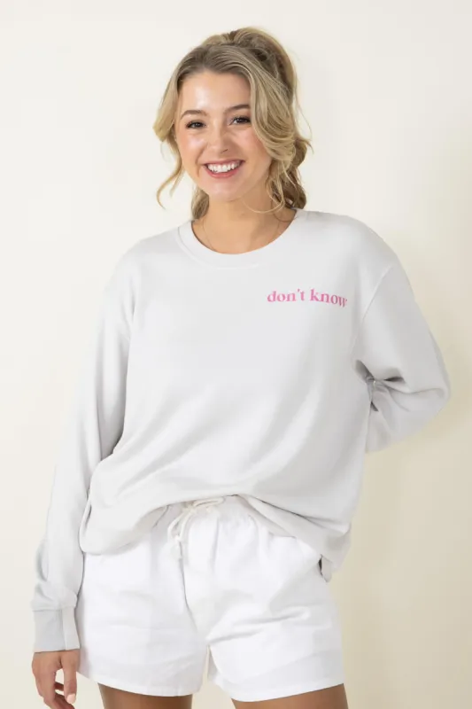 Simply Southern Don’t Care Pullover for Women in Grey | PP-0124-PULL-CLRBLK-CARE sold by Glik’s