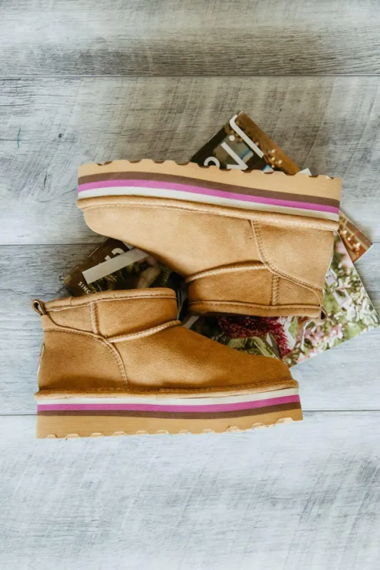 Bearpaw Retro Shorty Booties for Women in Brown | 2940W-243 ICED COFFEE sold by Glik’s