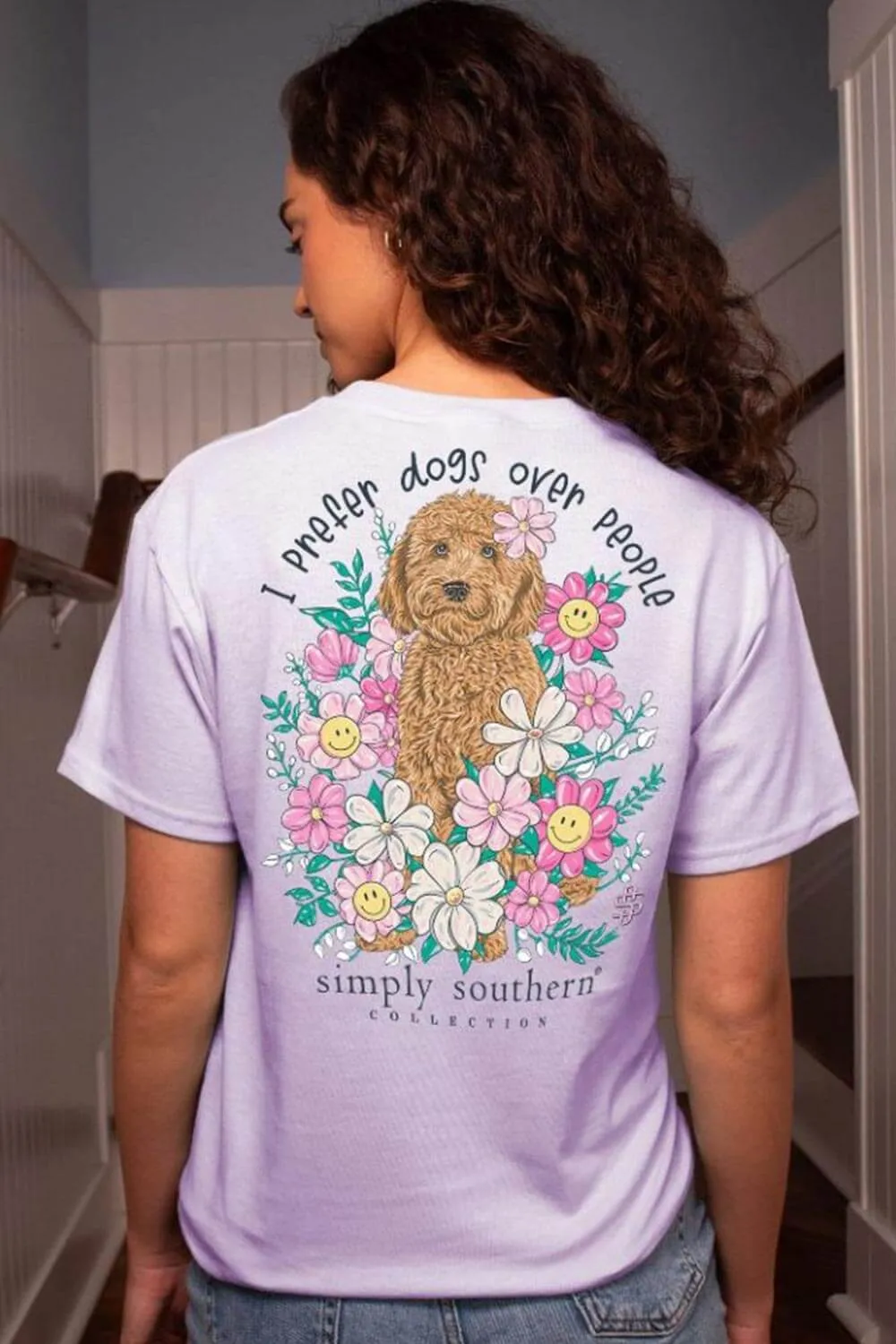 Simply Southern Dogs Over People T-Shirt for Women in Purple | SS-PREFER-ASTER sold by Glik’s