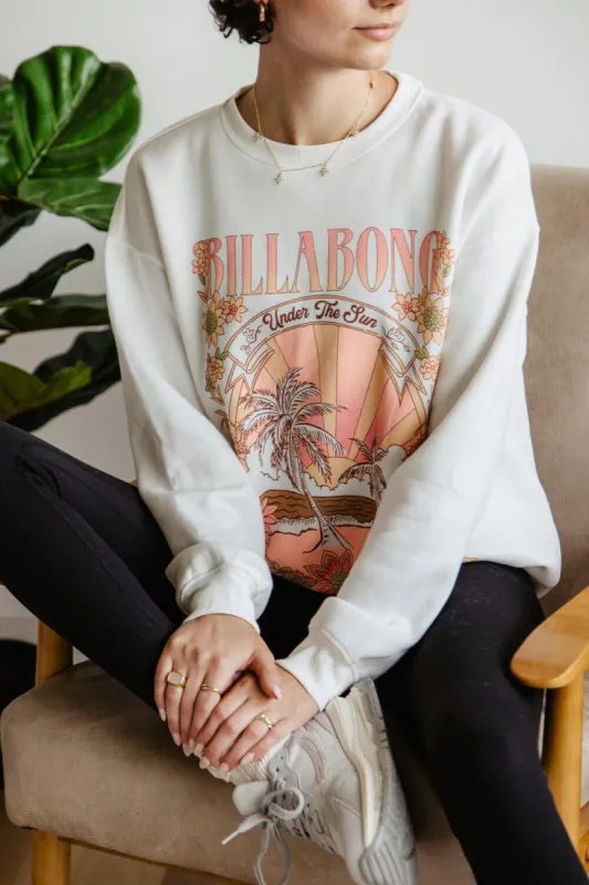 Billabong Ride The Wave Sweatshirt for Women in White  | ABJSF00466-SCS made by Glik’s