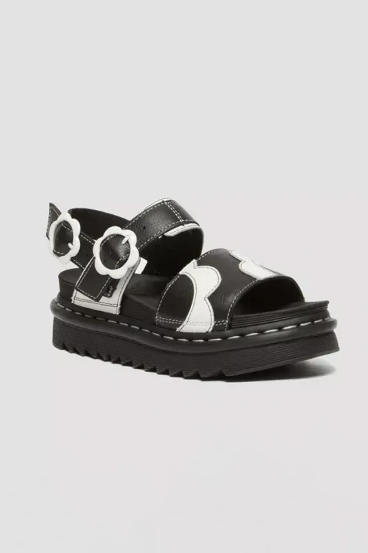 Dr Martens Women's Ricki Nappa Lux 3-Strap Sandal / Black