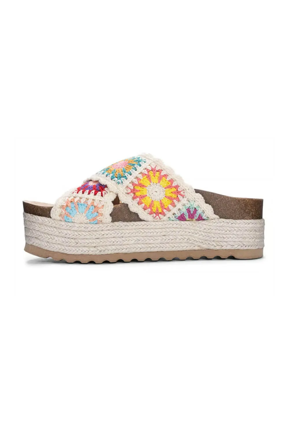 Dirty Laundry Plays Crochet Platform Sandals for Women in Multi | PLAYS-NAT MULTI sold by Glik’s product image thumbnail 5