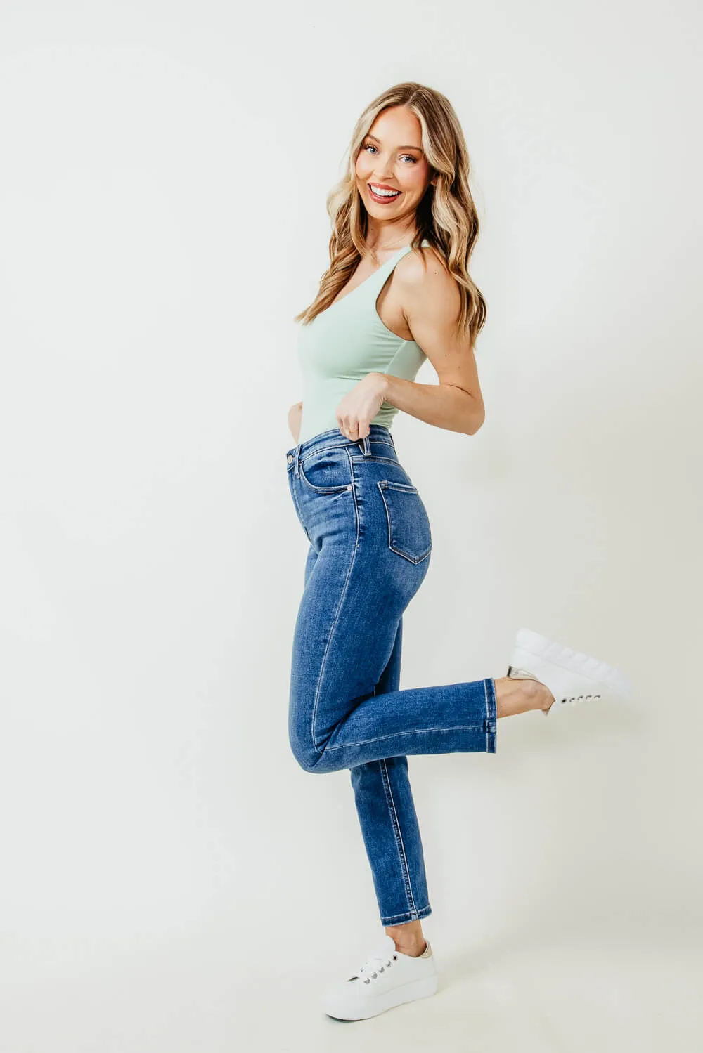 KanCan Adaline High Rise Clean Slim Straight Jeans for Women | KC11252M sold by Glik’s product image thumbnail 2