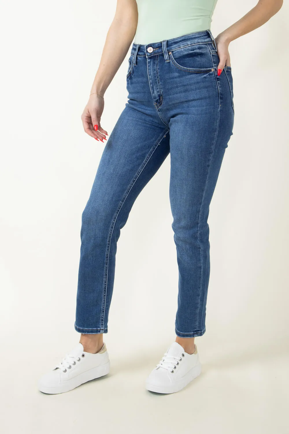 KanCan Adaline High Rise Clean Slim Straight Jeans for Women | KC11252M sold by Glik’s product image thumbnail 4