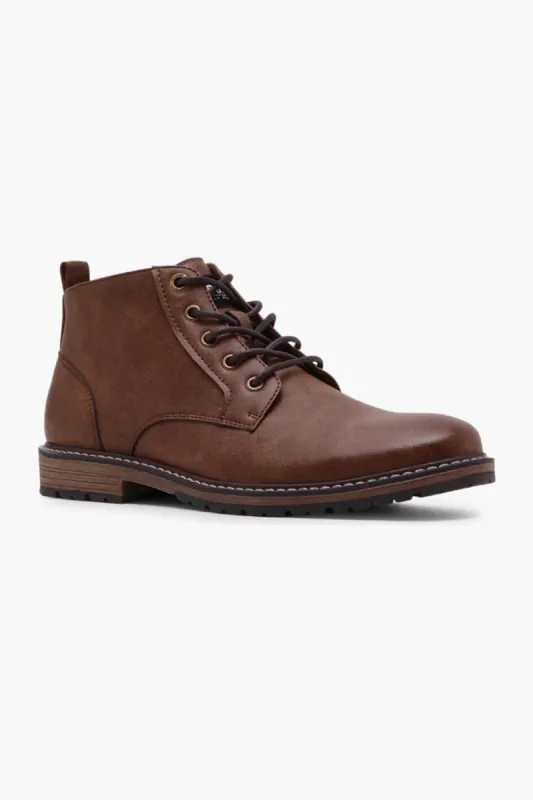 Steve Madden Trenton Lace Up Boots for Men in Brown | TRENTON-BROWN sold by Glik’s