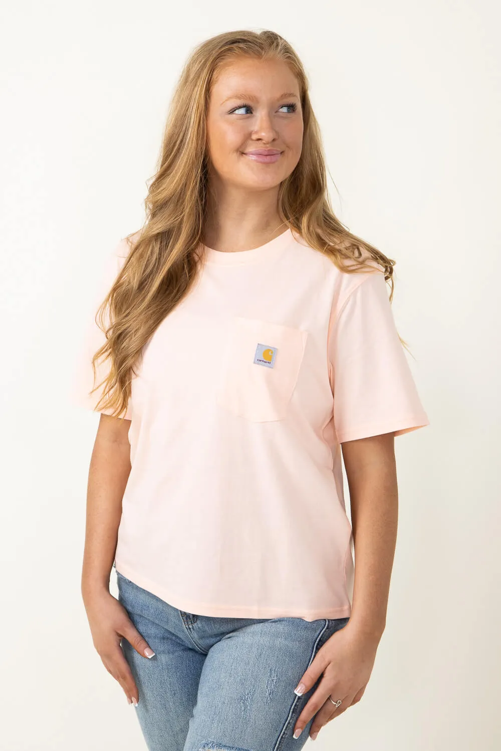Carhartt Loose Fit Lightweight Patch T-Shirt for Women in Pink | 106122-Q74 sold by Glik’s product image thumbnail 3